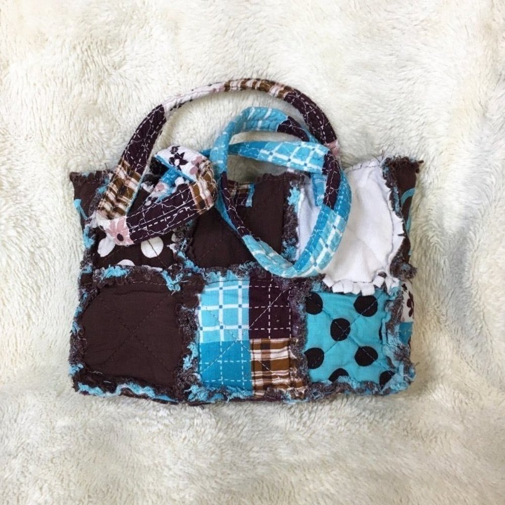 Quilted Patchwork Colorful Shoulder Bag - image 6